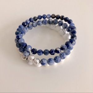 Sodalite, Jasper and Howlite Bracelet Set